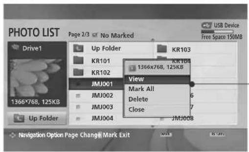 LG 37LG7000 - Photo Selection and PopUp Menu - 2