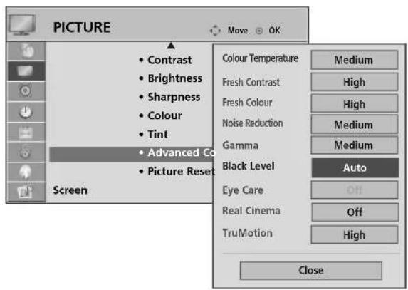 LG 37LG7000 - ADVANCED - FILM MODE/ REAL CINEMA(37/42/47/52LG70\* Only) - 7
