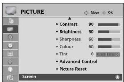 LG 37LG7000 - Adjustment for screen Position, Size, Phase - 1