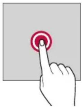Hand pressing a red circular button on a gray background (no text or symbols)