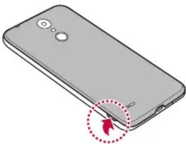 LG LM-X210EMW - Kaip jdèti SIM kortele - 1