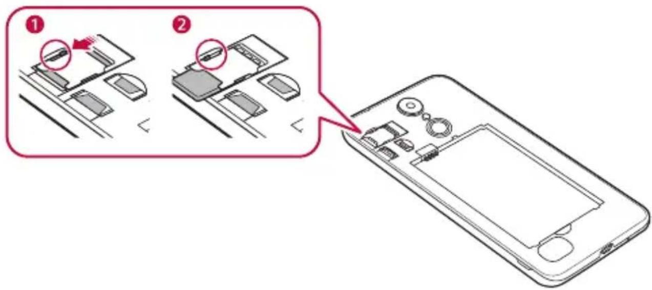 LG LM-X210EMW - Usuwanie karty SIM - 1