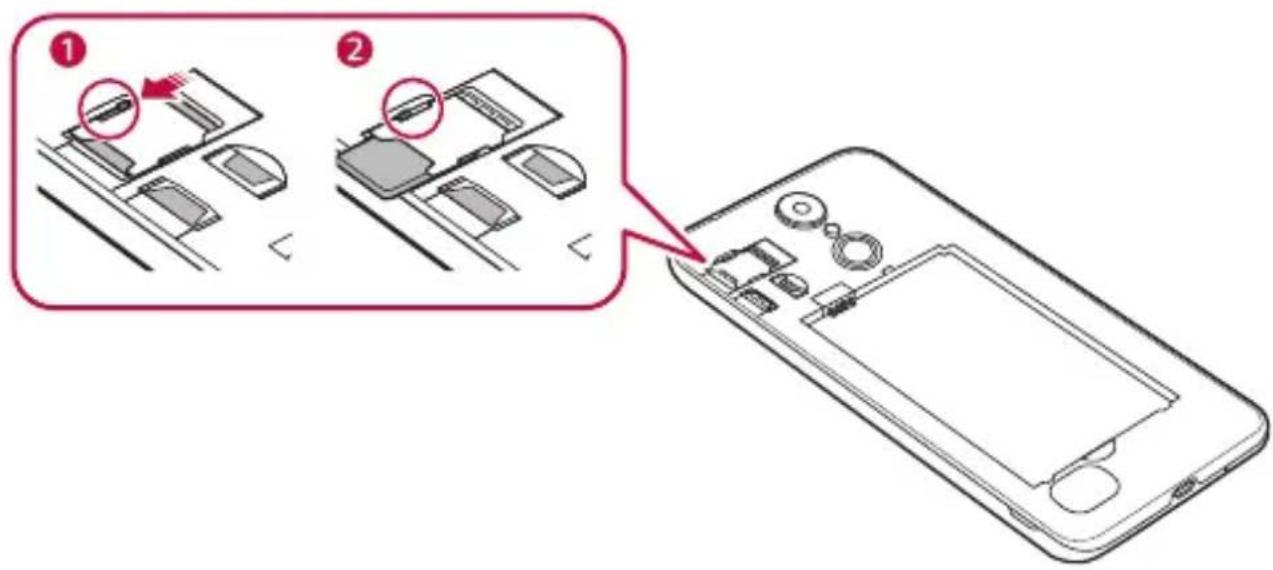 LG LM-X210EMW - SIM-kaardi eemaldamiseks - 1