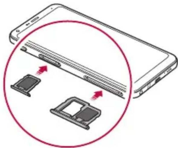 LG LM-Q610EMW - SIM kartes ievietošana - 5
