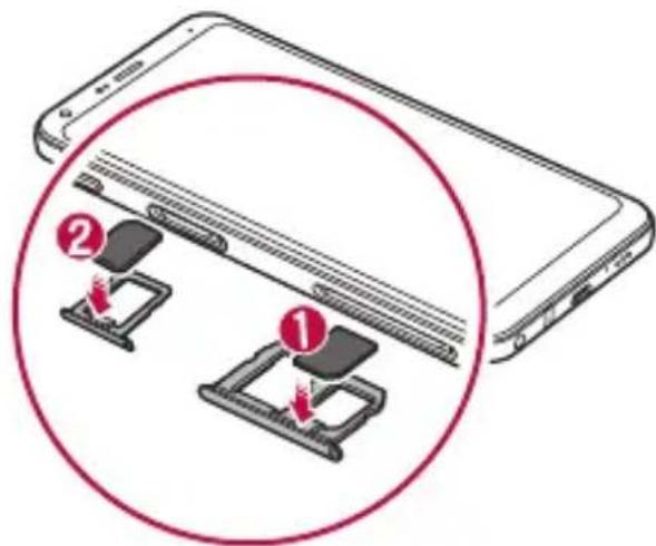 LG LM-Q610EMW - Instalace SIM karty - 5