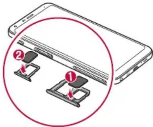 LG LM-Q610EMW - Kaip jdèti SIM kortele - 5