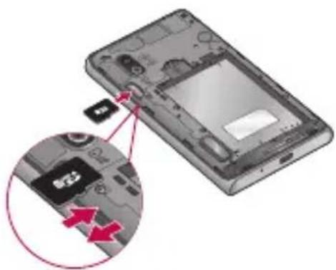 LG E610V - Bezpečné vybratie pamätovej karty: - 1