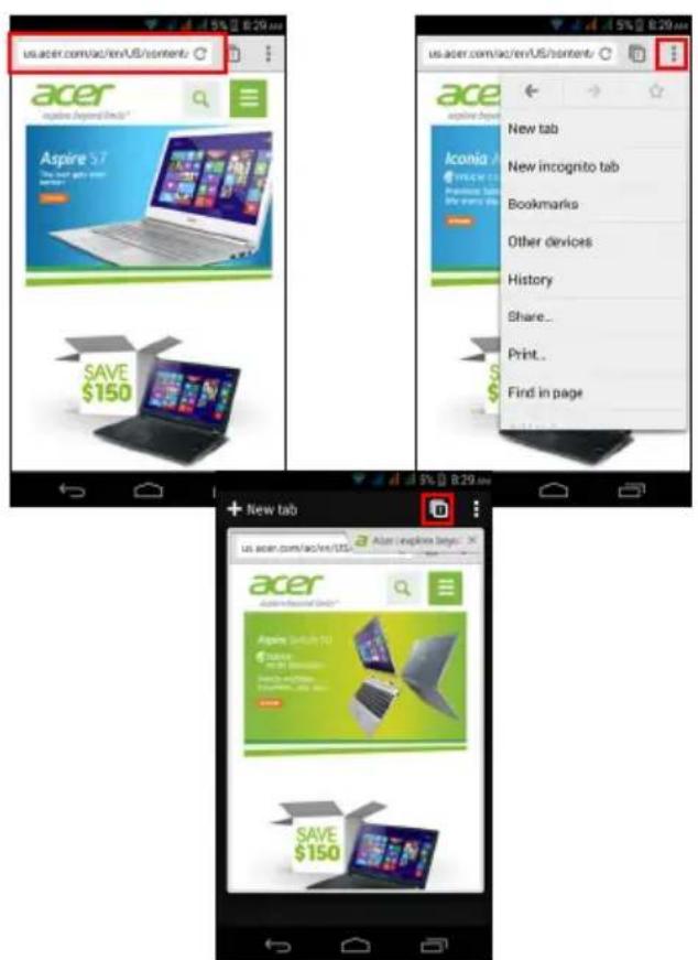 ACER Liquid E700 E39 - การใช้เบราว์เซอร์ - 1