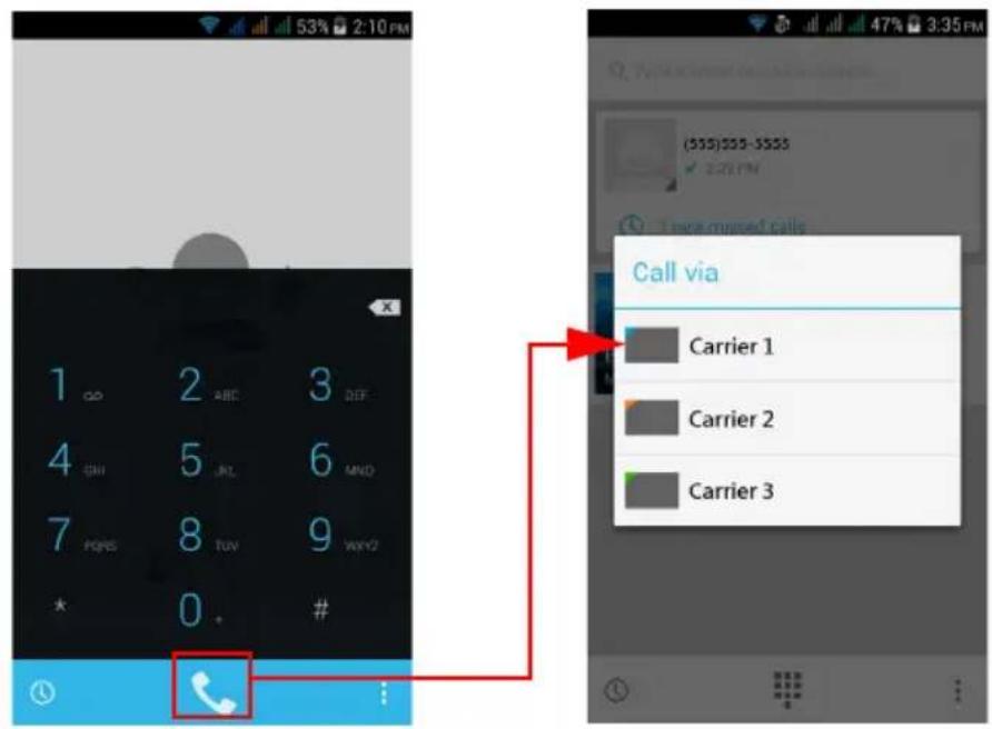 ACER Liquid E700 E39 - เลือกว่าจะใช้ซิมตัวไหนในการโทรศอก - 1