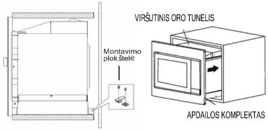 VIRŠUTINIS ORO TUNELIS Montavimo plok štelė APDAILOS KOMPLEKTAS