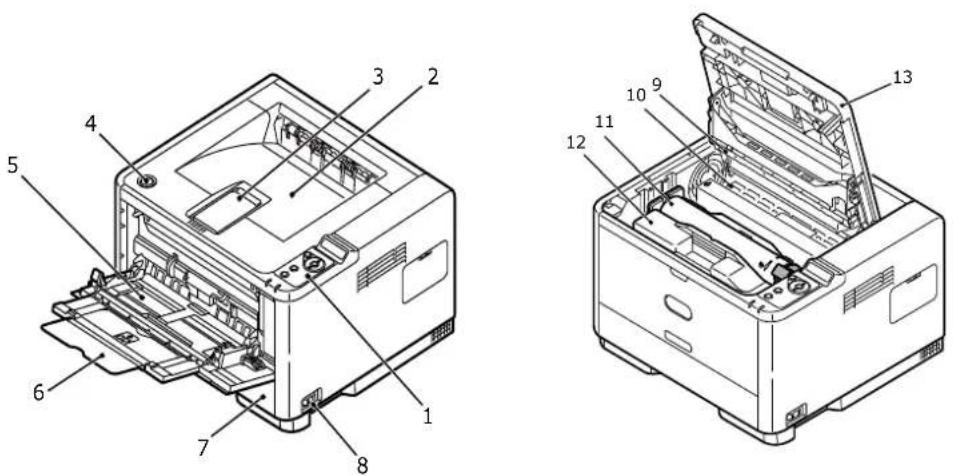OKI B431dn+ - PRINTER COMPONENTS - 1