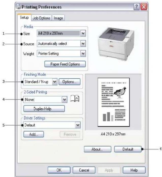OKI B431dn+ - Setup tab - 1