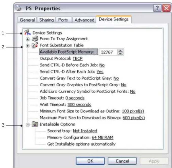OKI B431dn+ - Device settings tab - 1