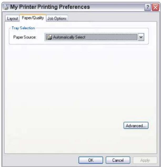 OKI B431dn+ - Paper/ Quality tab - 1