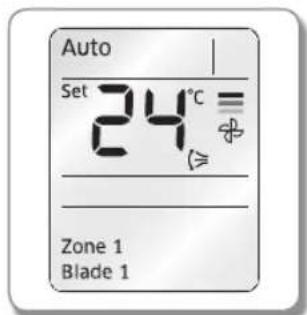 Auto Set 24°C= Zone 1 Blade 1