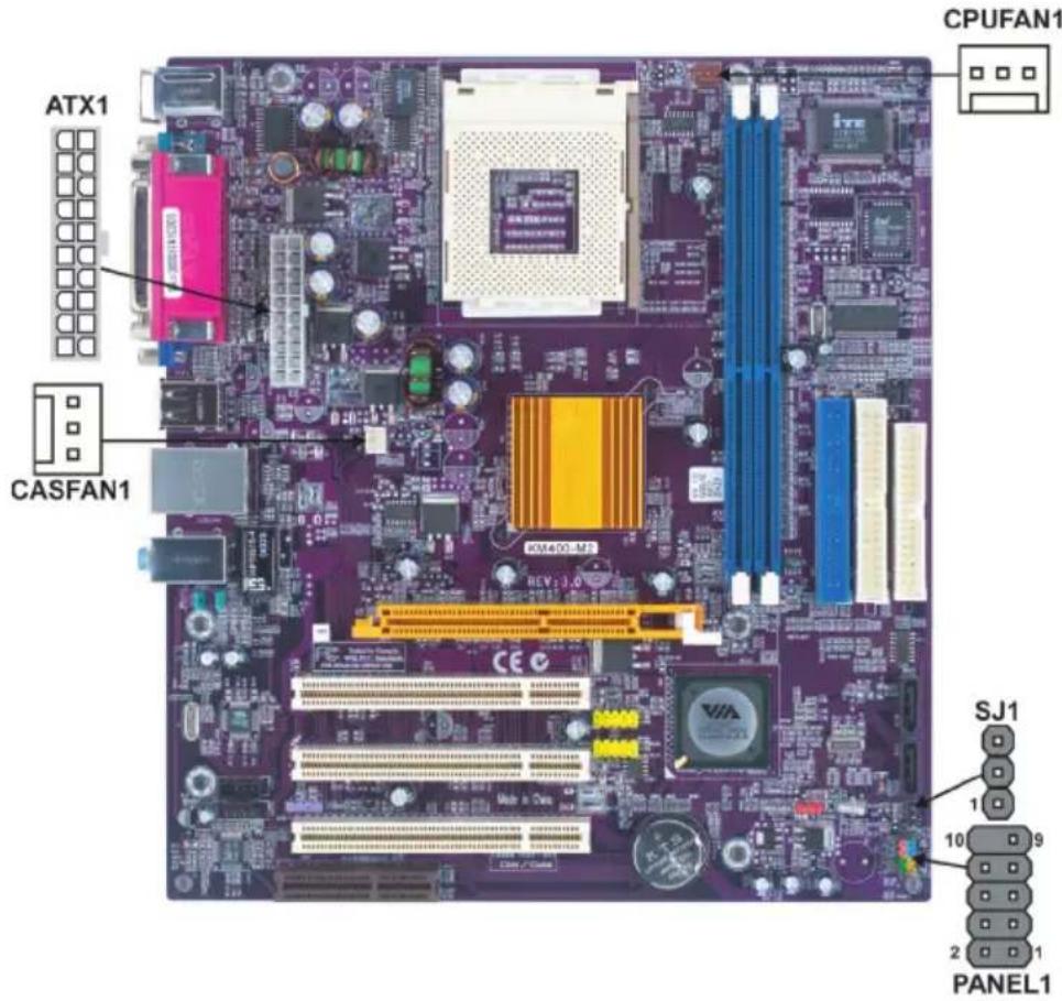 ECS KM400-M2 - Connecting Case Components - 1