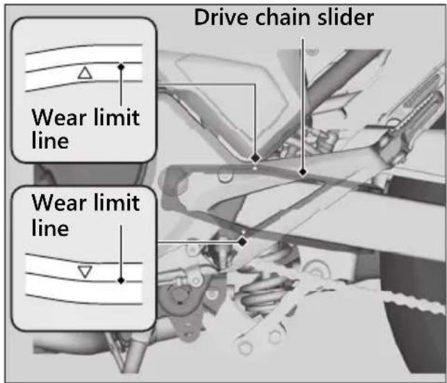 Honda NC750XA (2020) - Checking the Drive Chain Slider - 1
