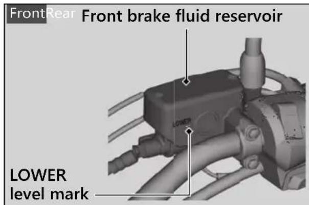 Honda NC750XA (2020) - Checking Brake Fluid - 1