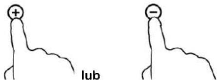 + lub -