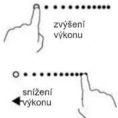 zvýšení výkonu snížení výkonu