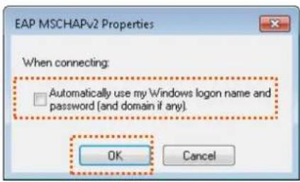 Tenda i21 - Step 8 Deselect Automacally use my Windows logon name and password (and domain if any) and click OK. - 1