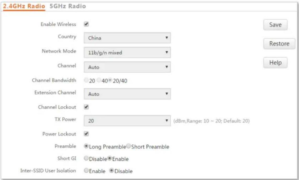 Tenda i21 - Changing the Radio Sengs - 1