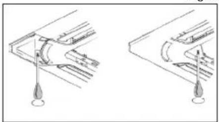 Two technical line drawings showing mechanical components with no visible text or symbols