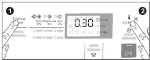 Dryness Level Extra Cupboard Iron Dry 0.30 Speed Low Amp Dry To 1 2