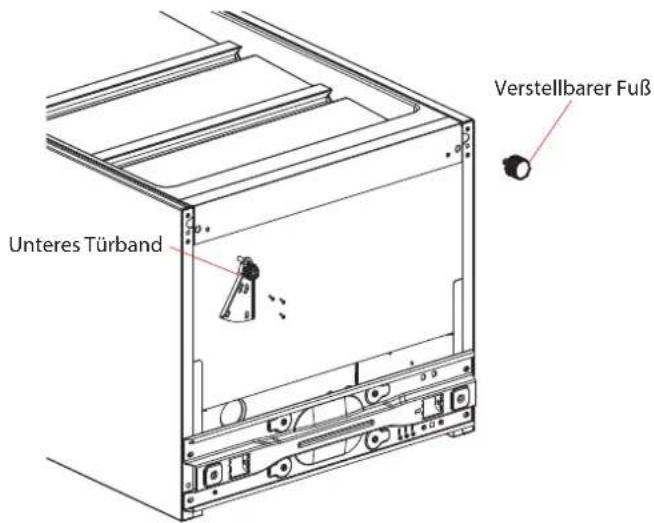 Unteres Türband Verstellbarer Fuß