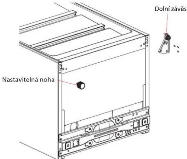 Nastavitelná noha Dolní závěs