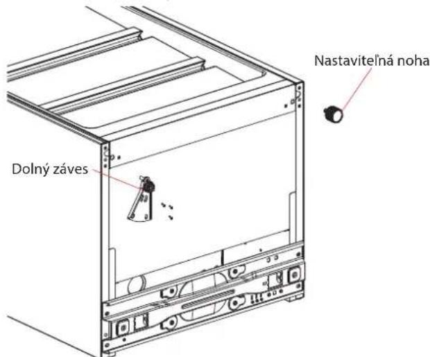 Nastavitelná noha Dolný záves