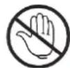 Warning sign depicting a flame symbol in yellow and black on a white background