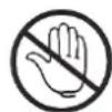 Warning sign depicting a flame symbol in yellow and black on white background