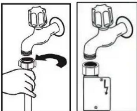 ECG EDF 6023 WA++ - Connecting the water supply hose - 1