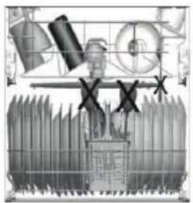 ECG EDF 6023 WA++ - Examples of unsuitable arrangement of dishes - 2
