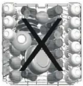 ECG EDF 6023 WA++ - Examples of unsuitable arrangement of dishes - 1