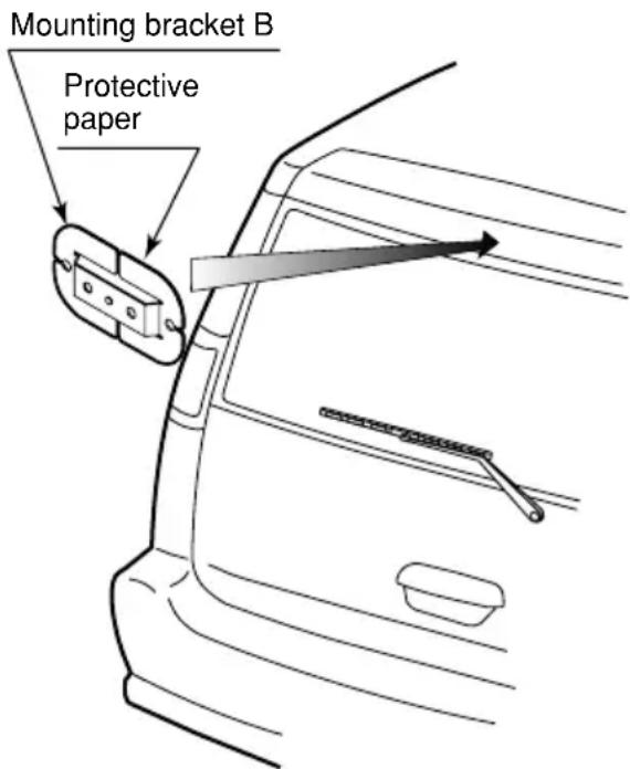 Mounting bracket B Protective paper