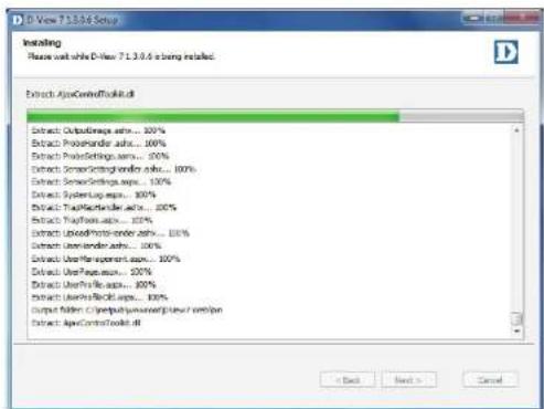 D View 7.1.3.0.6 System Installing Please wait while D-View 7.1.3.0.6 is being installed. Extract: ApacheControlToolkit.dll Extract: AltitudeShape area... 100% Extract: Polyether area... 100% Extract: PolyScale area... 200% Extract: SensorConfiguration area... 100% Extract: SensorSettings area... 100% Extract: SystemLog area... 100% Extract: TrackHeader area... 200% Extract: TrackFlow area... 100% Extract: LinkedMicroorder area... 100% Extract: UserGender area... 100% Extract: UserManagement area... 100% Extract: UserPage area... 200% Extract: UserPortfolio area... 200% Extract: UserKeyBack area... 100% Output Folder: C:\product\user\project\version\version Extract: ApacheControlToolkit.dll < Back Next > Cancel