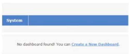 System No dashboard found! You can Create a New Dashboard.