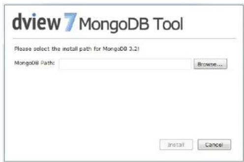 dview 7 MongoDB Tool Please select the install path for MongoDB 3.2! MongoDB Path: Browse... Install Cancel