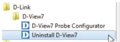 D-Link D-View7 D-View7 Probe Configurator Uninstall D-View7