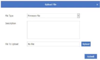 Upload File File Type: Firmware File Description: File To Upload No File Upload Submit