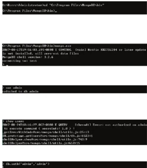 C:\Users\Administrator>cal "C:\Program Files\MongoDB\bin" C:\Program Files\MongoDB\bin>