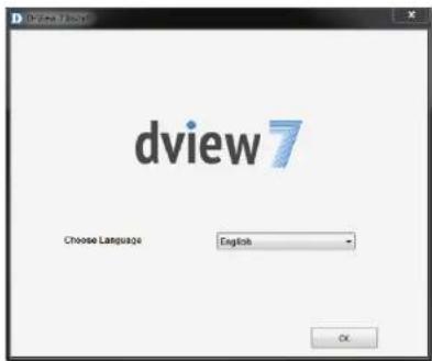 dview7 Choose Language English OK