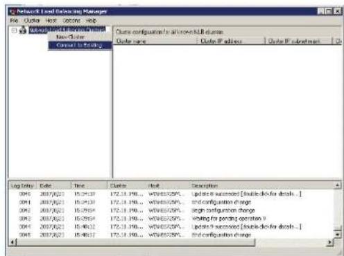 Network Load Control Manager File Order Host Control Help □ Default Control Settings New Cluster Current To Setting Close configurations to access A/B channels Order name: Order IP address: Order IP device: Log Entity Date Time Delete Host Description 094 2017/02 15:29:3F 172.13.198... wVWESZPC%. Update to successed [double-click for details ...] 094 2017/02 15:29:3F 172.13.198... wVWESZPC%. End configuration change 094 2017/02 15:29:3F 172.13.198... wVWESZPC%. Begin configuration change 094 2017/02 15:29:3F 172.13.198... wVWESZPC%. Working for pending operation ? 094 2017/02 15:40:12 172.13.198... wVWESZPC%. Update to successed [double-click for details ...] 094 2017/02 15:40:12 172.13.198... wVWESZPC%. End configuration change