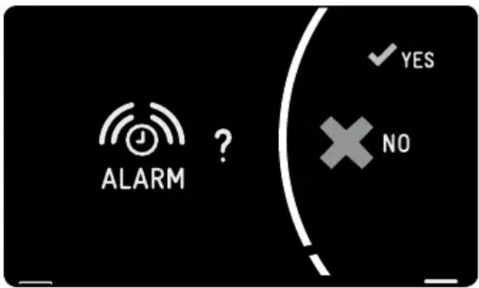 ALARM ? YES NO