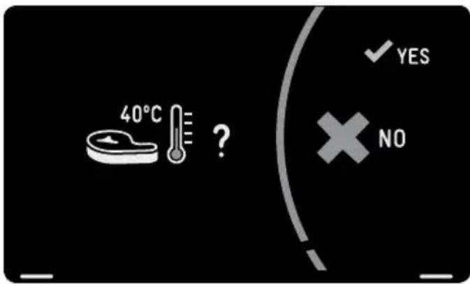 40°C ? ✓ YES × NO