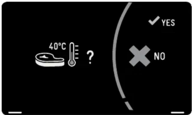40°C ? ✓ YES × NO