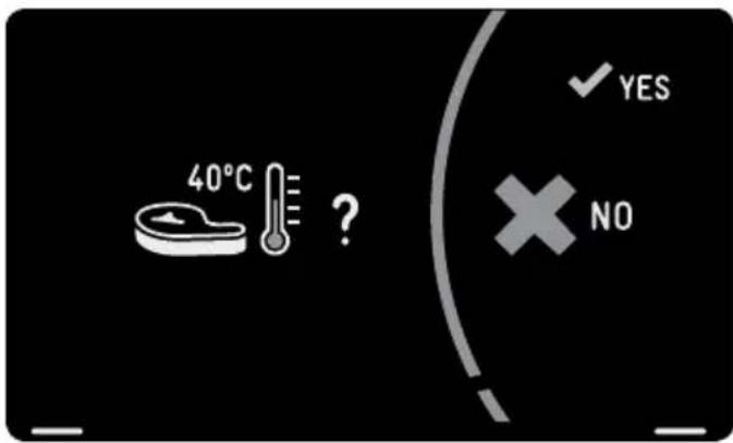 40°C ? ✓ YES × NO