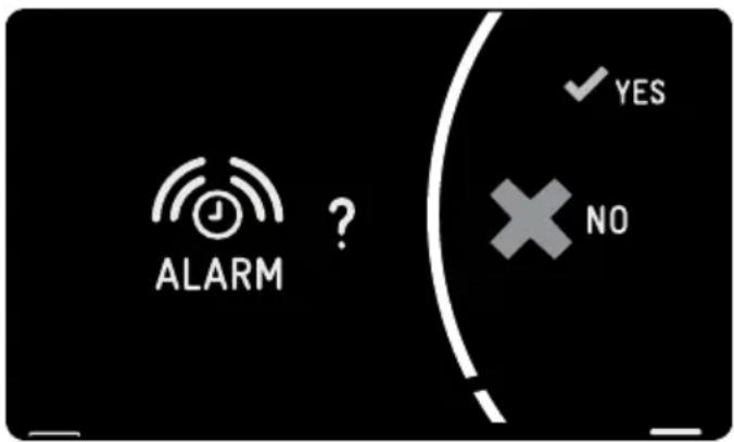 ALARM ? YES NO